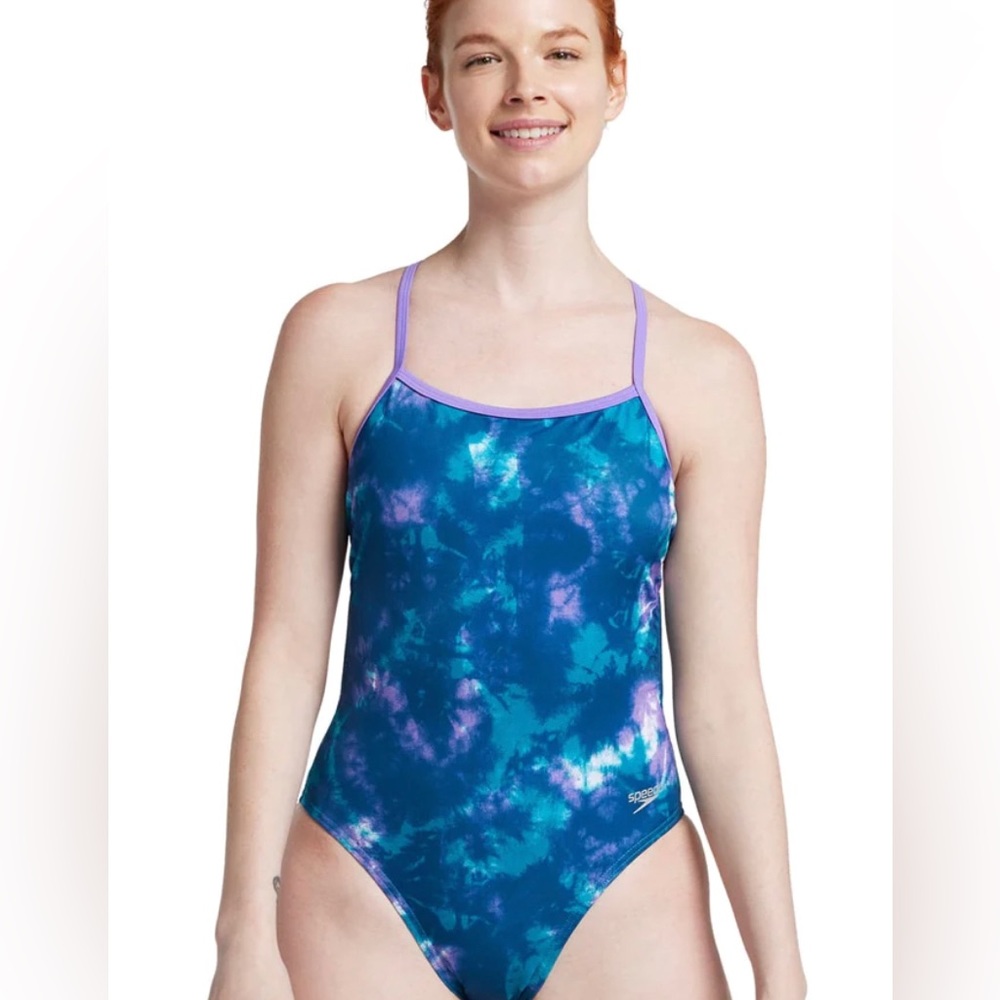 Speedo Vibe Women's The One Printed One Piece Swimsuit BRAND NEW. Size 34